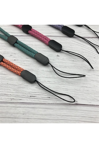 Siyah Bileklikler Cep Telefonu Zinciri Ayarlanabilir Telefon Bilek İpi Cep Telefonu Askısı Anahtarlıklar