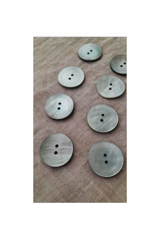 Doğal Agoya Hakiki İnci Midye Kabugu Düğme 20 Mm 8 Adet
