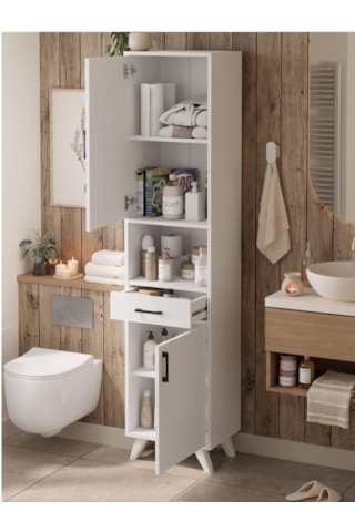 Canberra Banyo Mutfak Kileri Çok Amaçlı Dolap Beyaz
