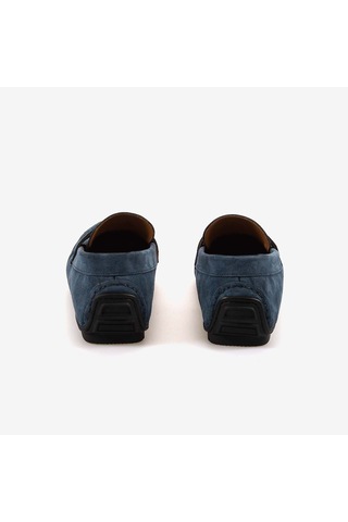 Mocassini Tokalı Erkek Loafer M584 Kot Mavi Süet