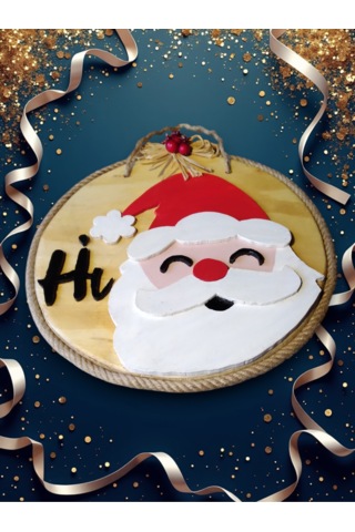 Yılbaşı Süsü El Yapımı Ahşap Kapı Ve Duvar Süsü Yılbaşı Hediyesi