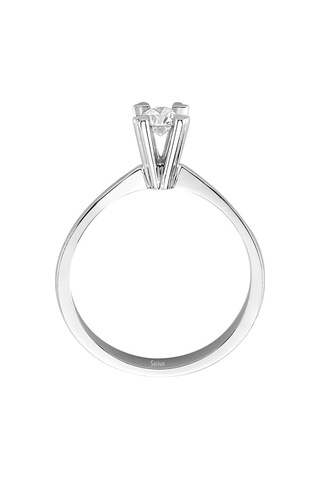 Sirius F Renk 0,26 Ct Pırlanta Kalp Tırnak Tektaş Yüzük 0804R0275