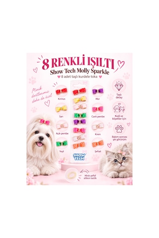 Show Tech Molly Sparkle Köpek Lastikli Toka 8 Parça Pudra