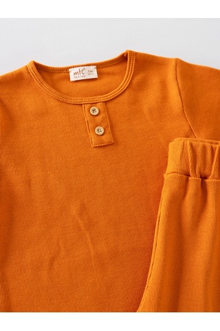 Aysbebe Erkek Çocuk Şortlu Kaşkorse Takım Kısa Kollu Kiremit