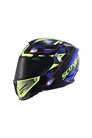 Scoyco Full Face Double Ve Güneş Vizörlü Motosiklet Kaskı