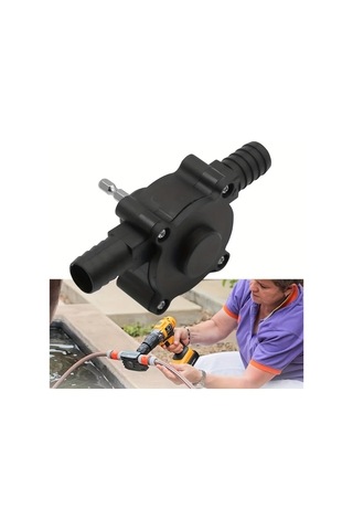 Boatshop1 Siyah Taşınabilir El Tipi Su Pompası Kiti Dc Kendinden Tahrikli Pilsiz Elektrikli Matkap Uyumlu Kolay Sıvı Transferi