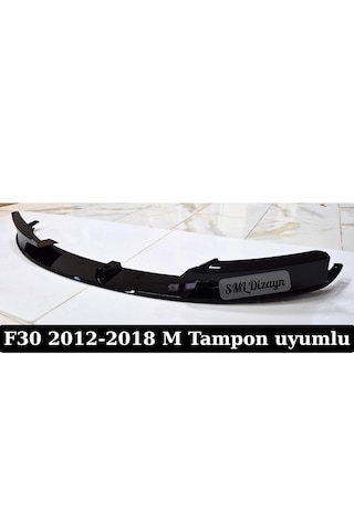 Bmw F30 Ön Lip Ek 3 Parça Parlak Siyah 2012-2018 M Tampon Uyumlu