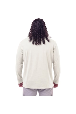 Erkek Büyük Beden 115 - 155 Kilo Arası Uygun Bedenli % 100 Pamuk Uzun Kol Bisiklet Yaka Sweatshirt Krem