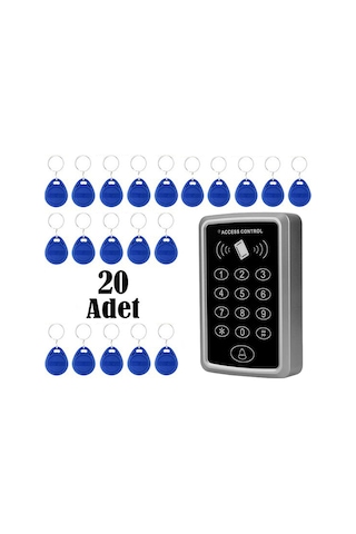 Rfid Şifreli Kapı Kilidi 20 Adet Tag Göstergeç Anahtarlık N11.848