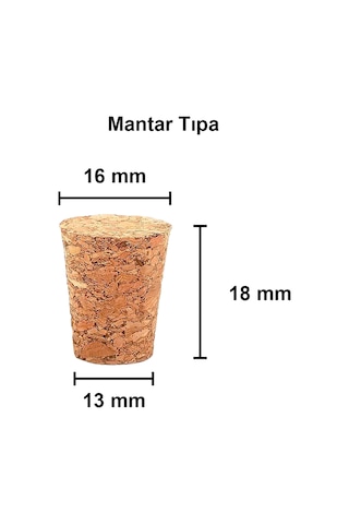 Afracam Şeffaf 25 ML 25 CC Mantar Tıpalı Cam Şişe 115 Adet