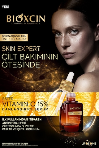 Bioxcin Skin Expert Vitamin C 15% Canlandırıcı Serum 30 ml - Ester C Niasinamid (B3 vitamini)