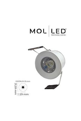 Molled 1w Beyaz Mini Sıva Altı Led Spot 4000k - Mol7010-1