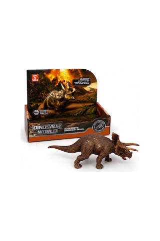 Styracosaurus Dinozor Figürü - Gerçekçi Boynuzlu Dinazor Oyuncak Modeli