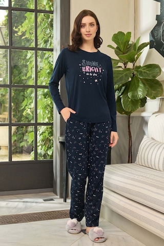 Kadın Aydoğan Pijama Takımı 240617 Lacivert Lacivert