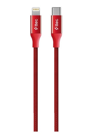 Ttec AlumiCable Type-c Lightning Hızlı Şarj Kablosu 150cm 2DK41K Kırmızı