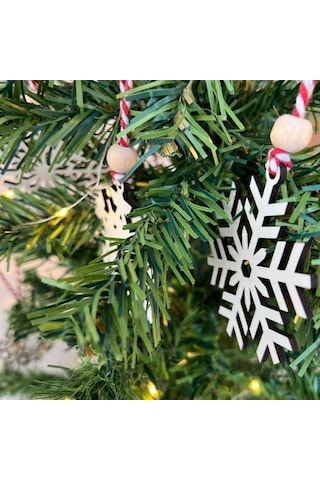 Büro Ev Partisi İçin Ahşap Yılbaşı Ağaç Süsü