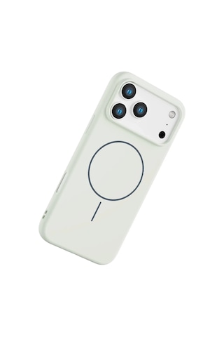 Joko - 858 - Apple iPhone Uyumlu 17 Pro Jully Magsafe Kapak - Spt-gld - - Beyaz