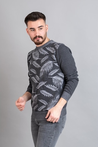 San&Fa Regular Fit Desenli Erkek Triko Kazak