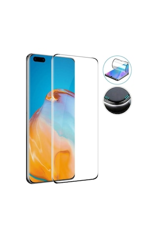 Huawei P40 Pro Screen Protector 9d Kavisli Şeffaf Polymer Nano Ekran Koruyucu