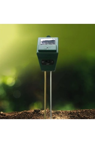 Trendooze Homyl Bitkiler İçin 3'ü 1 Arada Toprak Nemi Işık Ph Analiz Cihazı Kırmızı Model