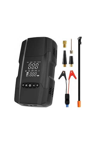 Şarjlı 10.000 Mah Akıllı Dijital Lastik Şişirme Pompası 150 Psı 12v Akü Destekli