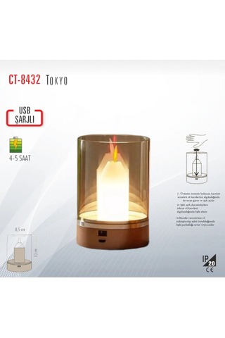 Ct-8432 Tokyo Şarjlı Masa Lambası Gold