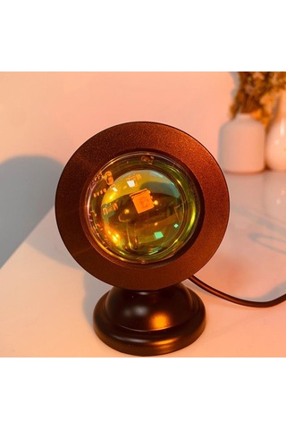 Jms Led Usb Gün Batımı Lamba Projektör Ev Dekor Gece Lambası Taşınabilir Mood Işık Neon Çok Renkli