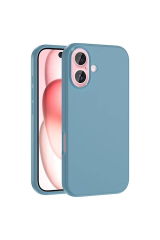 Apple iPhone Uyumlu 16 Kılıf M-safe Şarj Özellikli Sıvı Teknolojili Silinebilir Sert Zore Kivi Kapak