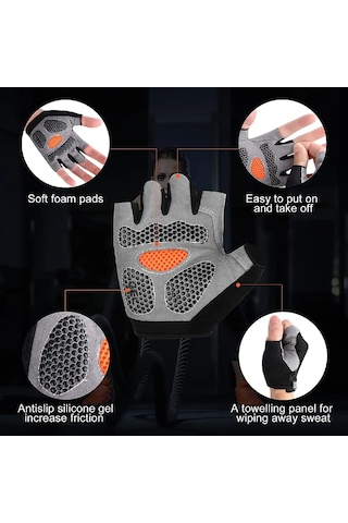 Weightlifti Spor Eldiven Spor Eğitimi Parmaksız Kadın Erkek S