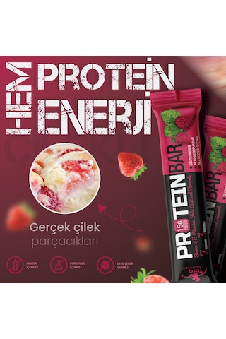 Torq Nutrition Protein Bar Çilekli (12 adet)