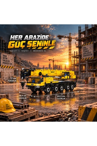Mould King 17073 LTM 1110 Mobil Vinç Yapım Seti | 3.218 Parça