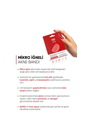 Mia Klinika Leke Karşıtı Mikro İğne Teknolojili Akne Bandı 6'lı