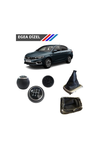 Fiat Egea Dizel Motor 6 Ileri Vites Topuzu Ve Gri Detaylı Körük