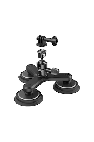 Smallrig 4468 Üçlü Manyetik Vakumlu Montaj Destek Seti Aksiyon Kameraları İçin Siyah