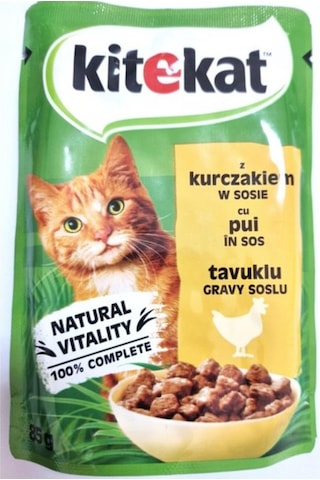 Kitekat Tavuklu Yaş Mama Pouch 85 Gr 28 Adet