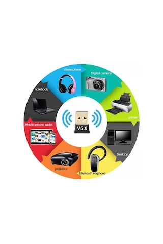Lexroo Px-ac-btu50 Bluetooth 5.0 Usb Adaptör, Mini Dongle Bluetooth Alıcı