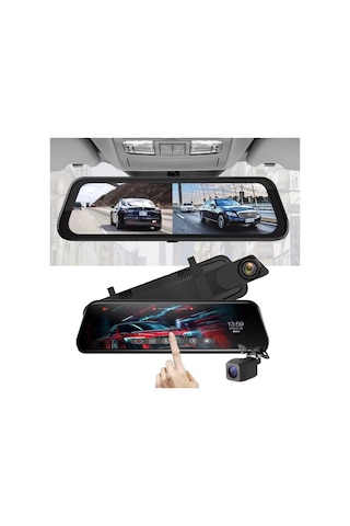 Dikiz Aynası Araç Kamerası 10"ekran Fhd 1080p Ekranlı Geri Görüş Kamerası Türkçe 4k 64gb Kart