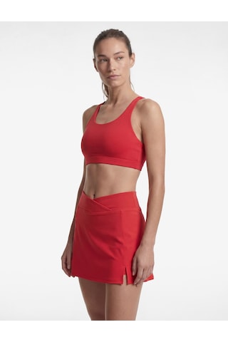 Koton Yırtmaç Detaylı Yüksek Bel Slim Fit Mini Spor Şort Etek Kırmızı 6sak40142nk