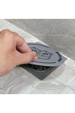 Siyah Renk 10 Adet Kötü Koku Önleyici Silikon Mat Banyo Mutfak Lavabo Balkon Gider Tıpa Tıkacı Kapak