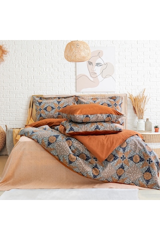 Schafer Home Premium Comfort Çift Kişilik Nevresim Takımı 6 Parça-kiremit Kiremit