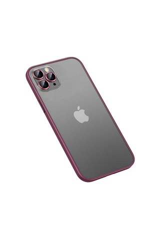 Apple Uyumlu iPhone 13 Pro Kılıf Zore Retro Kapak Koyu Mor