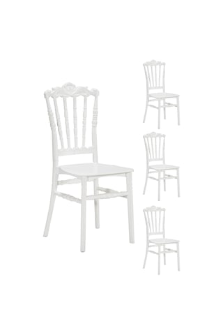 4 Adet Artemis Beyaz Sandalye / Balkon-Bahçe-Mutfak