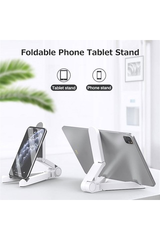 Yunboo Kollapsible Cep Telefonu Ve Tablet İstasyonu - Taşınabilir Abs Malzeme Masaüstü Tutucu Mavi