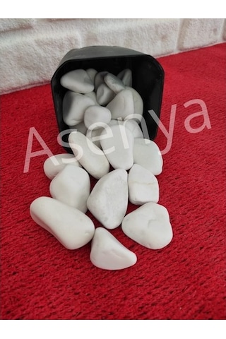 Dolomit Taş 25 Kg 2-4 Cm Beyaz Dere Taşı Çakıl Taşı Bahçe Süs Taş