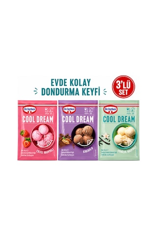 Cool Dream 3 Lü Avantaj Seti Çilek, Kakao Ve Vanilya Lezzetleri Evde Kolay Dondurma Keyfi - 886335762