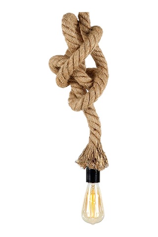 Dofolink Vintage Kenevir Teli Avize - Tek Kafa, 50cm Uzunluk, E26/e27 Lamba Tabanı, Ac110v, Ampul Yok - Ev, Restoran Dekor Işıldıcı Diğer