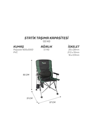 Freecamp Foster Katlanır Sandalye-haki-siyah