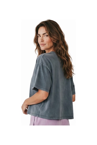 Sportive Sara Kadın Gri Günlük Stil T-shirt 26yk0026-kgrı