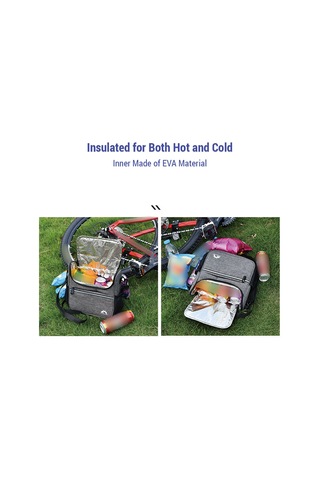 Mufunye Isı Ve Soğuk Tutan 3.5l Nylon Bisiklet Kafa Çantası - Su Geçirmez, Kol Çantası İle Çift Kullanimlı Gri