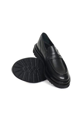 Hakiki Floter Deri Eva Taban Loafer Model Erkek Ayakkabı - Tuna 3420 Siyah